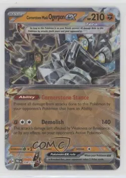 Cornerstone Mask Ogerpon ex Pokemon Prismatic Evolutions PRE #058 2o7 - Image 1