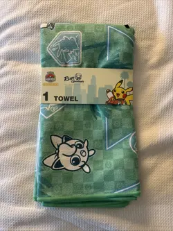 2025 Pokemon World Championships Pikachu Reyn Spooner Beach Towel Anaheim Worlds - Image 1