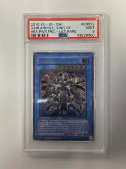 2010 YUGIOH ABPF-EN039 GARLANDOLF KING OF DESTRUCTION ULTIMATE Rare Graded PSA 9 - Image 1