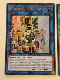 Clockwork Knight SUDA-EN050 + Clockwork Night RA03-EN071 Secret Rare Yugioh Set - Image 2