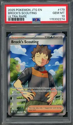 PSA 10 Brock's Scouting Journey Together 179/159 Holo Pokemon Card B15 - Image 1