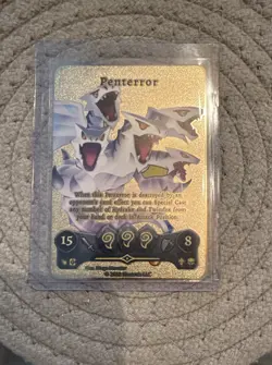 2022 Elestrals TCG - Penterror Promo Gold Metal Card NEAR MINT - Image 1
