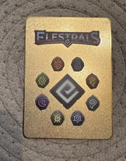 2022 Elestrals TCG - Penterror Promo Gold Metal Card NEAR MINT - Image 4