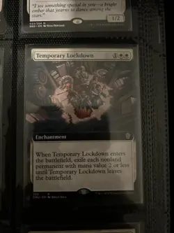 1x Temporary Lockdown MTG Dominaria United Extended Art Rare Nonfoil NM - Image 1