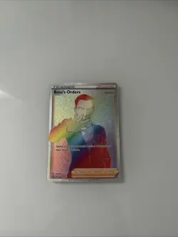 Pokemon Boss's Orders Ultra Rare Full Art 200/192 Rebel Clash Rainbow Card - Image 2