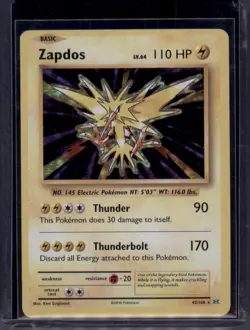 Zapdos 42/108 Rare Holo Pokemon Card NM/Mint XY Evolutions 2016 Reprint Base Set - Image 1