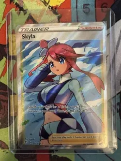 2021 Pokemon Card Shining Fates Skyla 072/072 Ultra Rare NM - Image 1