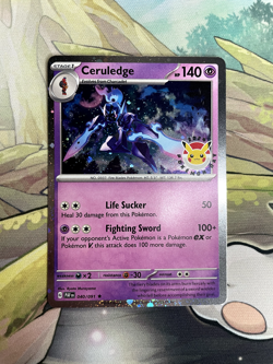Pokemon TCG Ceruledge 040/091 Pokemon Day 2024 Stamped Promo Card Paldean Fates - Image 2