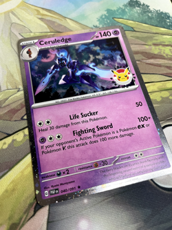 Pokemon TCG Ceruledge 040/091 Pokemon Day 2024 Stamped Promo Card Paldean Fates - Image 3