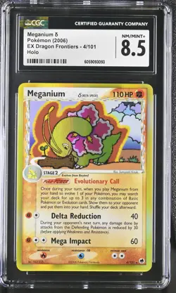 CGC 8.5 Meganium 2006 EX Dragon Frontiers 4/101 Holo Pokemon Card psa - Image 1