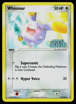 Pokemon Card - Whismur Crystal Guardians 69/100 Reverse Holo Stamped - Image 1