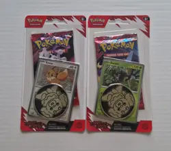 2 x Pokemon Destined Rivals Blister Packs - Eevee & Zarude Promo Cards - Image 1
