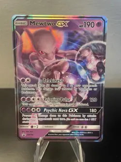 Pokemon TCG Mewtwo GX SM196 Holo Card Detective Pikachu Promo - Image 1