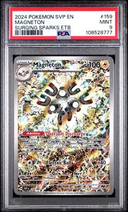 PSA 9 MINT Magneton 159 Sv: Scarlet & Violet ETB Promo Card Holo 2024 - Image 1