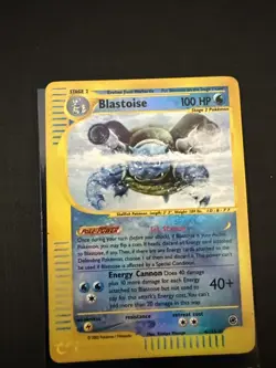 Pokemon TCG Blastoise Expedition Base Set Reverse Holo Holo Rare Card 4/165 - Image 1