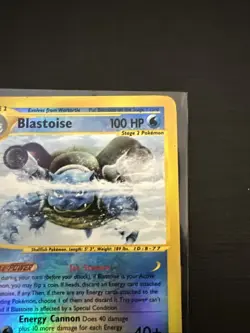 Pokemon TCG Blastoise Expedition Base Set Reverse Holo Holo Rare Card 4/165 - Image 3