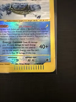 Pokemon TCG Blastoise Expedition Base Set Reverse Holo Holo Rare Card 4/165 - Image 4