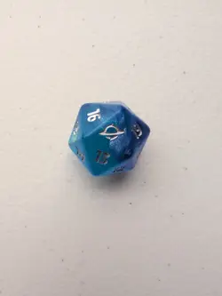 Blue Nebula Oversized Spindown Life Counter Dice MTG Edge Of Eternities - Image 1
