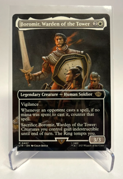 1x Boromir, Warden of the Tower (Borderless) - LTR Universes Beyond: LOTR - MTG - Image 1