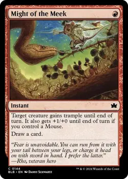 Might of the Meek 144 -Foil- MTG NM Bloomburrow - Image 1