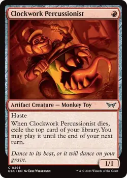 Clockwork Percussionist (0295) -Foil- MTG NM Duskmourn: House of Horror - Image 1