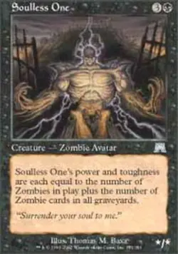 Moderate Play, English MTG Regular Soulless One Onslaught Magic the Gathering - Image 1