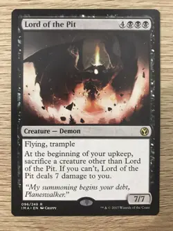 Lord of the Pit MTG Magic the Gathering Demon Card NM Near Mint IMA - Image 1