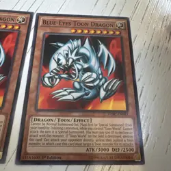 Yu-Gi-Oh! 2x Blue-Eyes Toon Dragon 1st Edition DPBC-EN043 NM/LP - Image 1