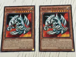 Yu-Gi-Oh! 2x Blue-Eyes Toon Dragon 1st Edition DPBC-EN043 NM/LP - Image 2
