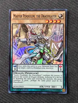 Yugioh Master Pendulum, the Dracoslayer 1st Edition Super Rare BOSH-EN023 LP/NM - Image 1
