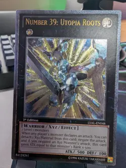 YuGiOh! Number 39: Utopia Roots LVAL-EN048 Ultimate Rare 1st Ed - Image 1