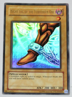 Right Leg of the Forbidden One LOB-120, Unlimited, Rare-Holo, Near Mint - Image 1