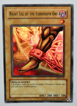 Right Leg of the Forbidden One LOB-120, Unlimited, Rare-Holo, Near Mint - Image 2