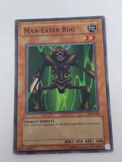 Yu-Gi-Oh! TCG Man-Eater Bug LOB-108 Super Rare Unlimited -NM - Image 1