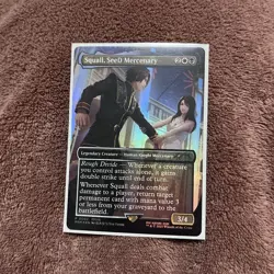 Squall Seed Mercenary MTG Foil FF Collab Promo Card New - Image 1