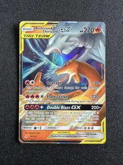 Pokemon TCG Reshiram & Charizard GX 20/214 Sm-Unbroken Bonds Tag Team Holo Card - Image 2