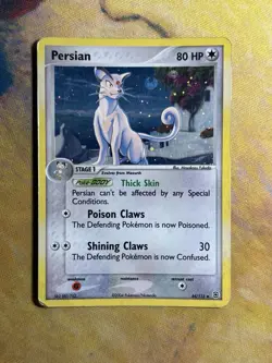 Persian 44/112 Ex FireRed & LeafGreen Reverse Holo Foil Stamped Era Pokemon Card - Image 2