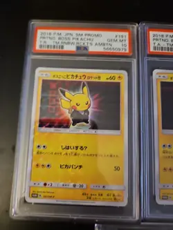 2018 Pokemon Card Pretend Pikachu Boss Promo Complete Set PSA 10 SEQUENTIAL # - Image 2