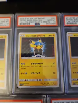 2018 Pokemon Card Pretend Pikachu Boss Promo Complete Set PSA 10 SEQUENTIAL # - Image 3