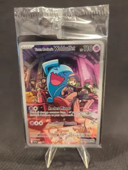 Pokemon TCG Team Rockets Wobbuffet ETB Promo Card 203 Sealed - Image 1