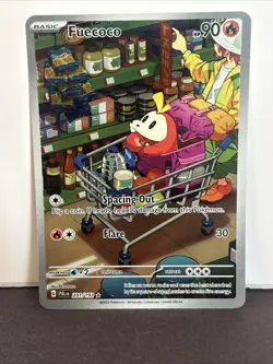 Fuecoco Scarlet & Violet Paldea Evolved Holo Illustration Card 201/193 - Image 1