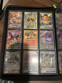 Vintage Pokemon Card Binder Lot Of 36 Cards, Full Art, Holos, Mega, Ex, and Gx - Image 2