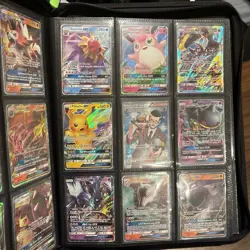 Vintage Pokemon Card Binder Lot Of 36 Cards, Full Art, Holos, Mega, Ex, and Gx - Image 3
