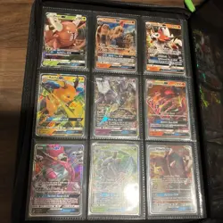 Vintage Pokemon Card Binder Lot Of 36 Cards, Full Art, Holos, Mega, Ex, and Gx - Image 4