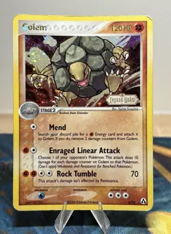 Golem 6/92 Ex Legend Maker Stamped Reverse Holo Foil Pokemon Card - Image 1