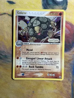 Golem 6/92 Ex Legend Maker Stamped Reverse Holo Foil Pokemon Card - Image 2