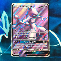 Mewtwo GX - 72/73 - Full Art Rare Shining Legends - Pokemon Card - NM - Image 1