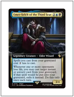1x Emet-Selch of the Third Seat, Extended Art, Final Fantasy, Magic MTG NM - Image 1