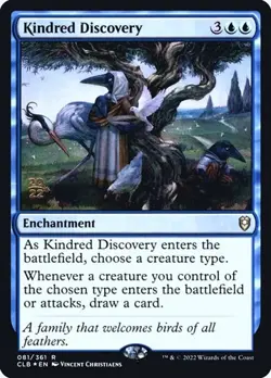 Kindred Discovery - Foil Prerelease Promo CLB LP MTG - Image 1