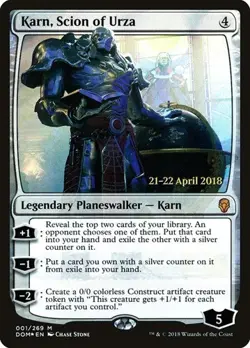 Karn, Scion of Urza - Foil Prerelease Promo Dominaria LP MTG - Image 1